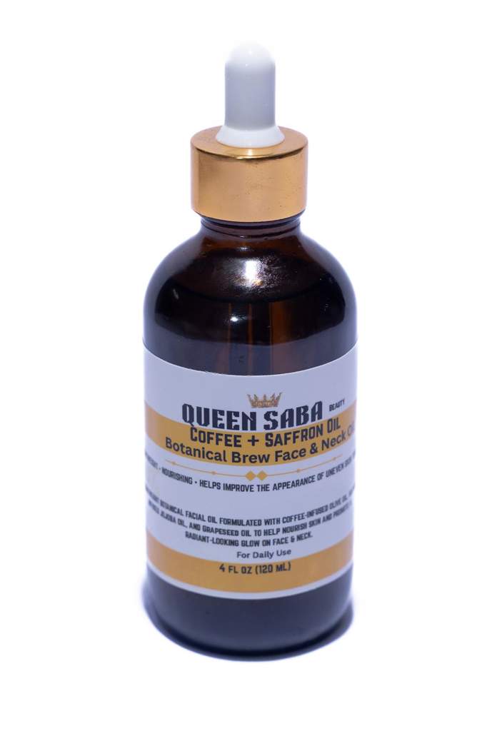 Coffee & Saffron Glow Face and Neck Oil.  Brightening & Deep Nourishment Facial Oil –4  oz